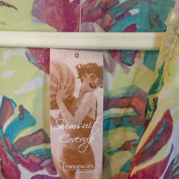 Francesca's Collections Multicolor Tropical‎ Swim Coverup - Picture 3 of 5